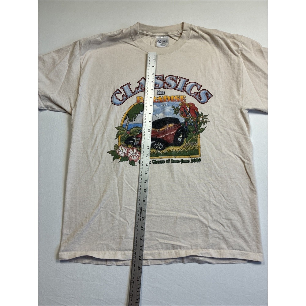2009 Classic Chevys Of Reno Car Show Tee In Paradise Short Sleeve T-Shirt Large - Picture 4 of 6